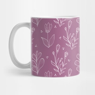 Purple pastel floral design Mug